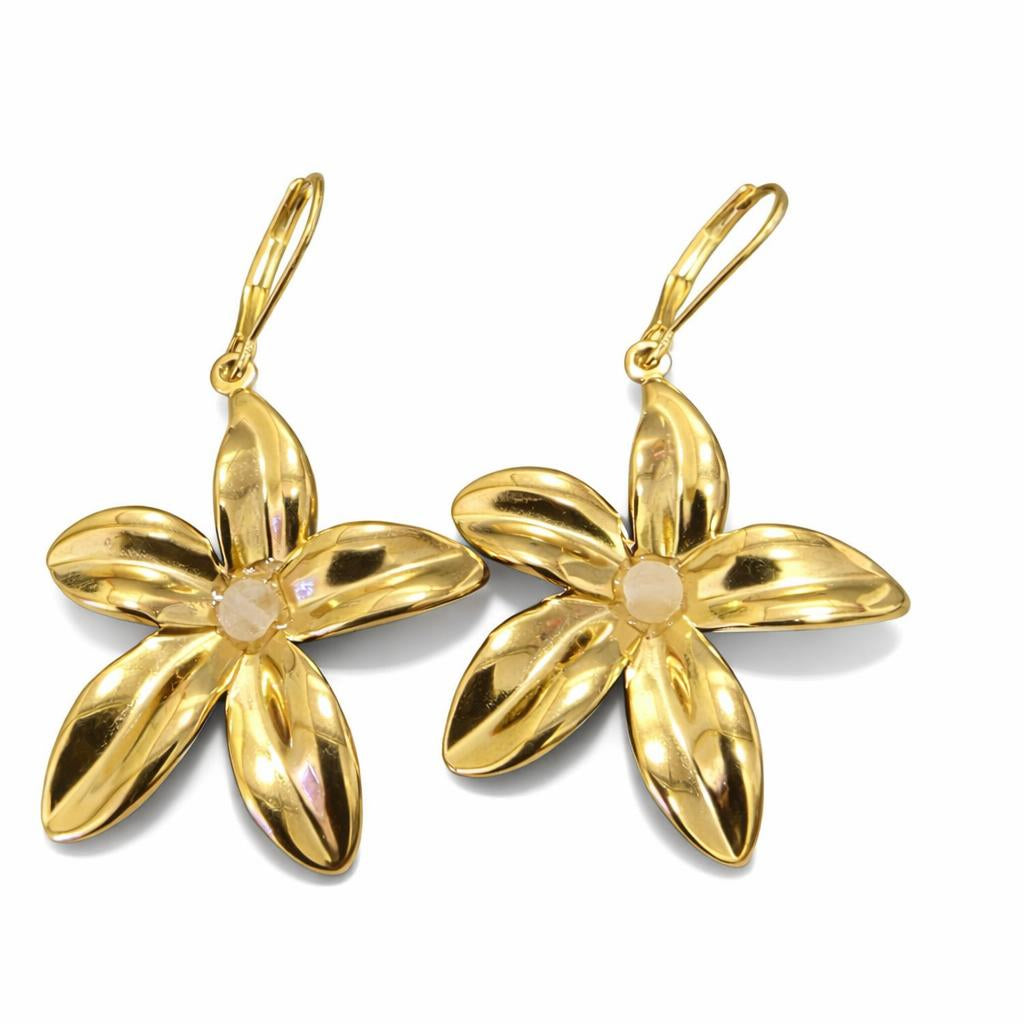 Boucle d'oreille  - Grande Anse - Pierre de lune | Frangipanier