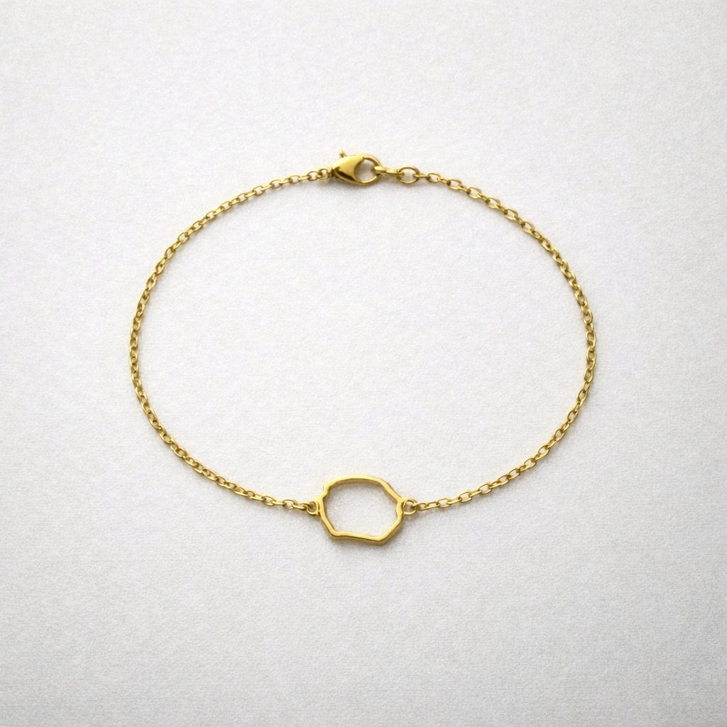 Bracelet carte de l'île de la réunion creuse