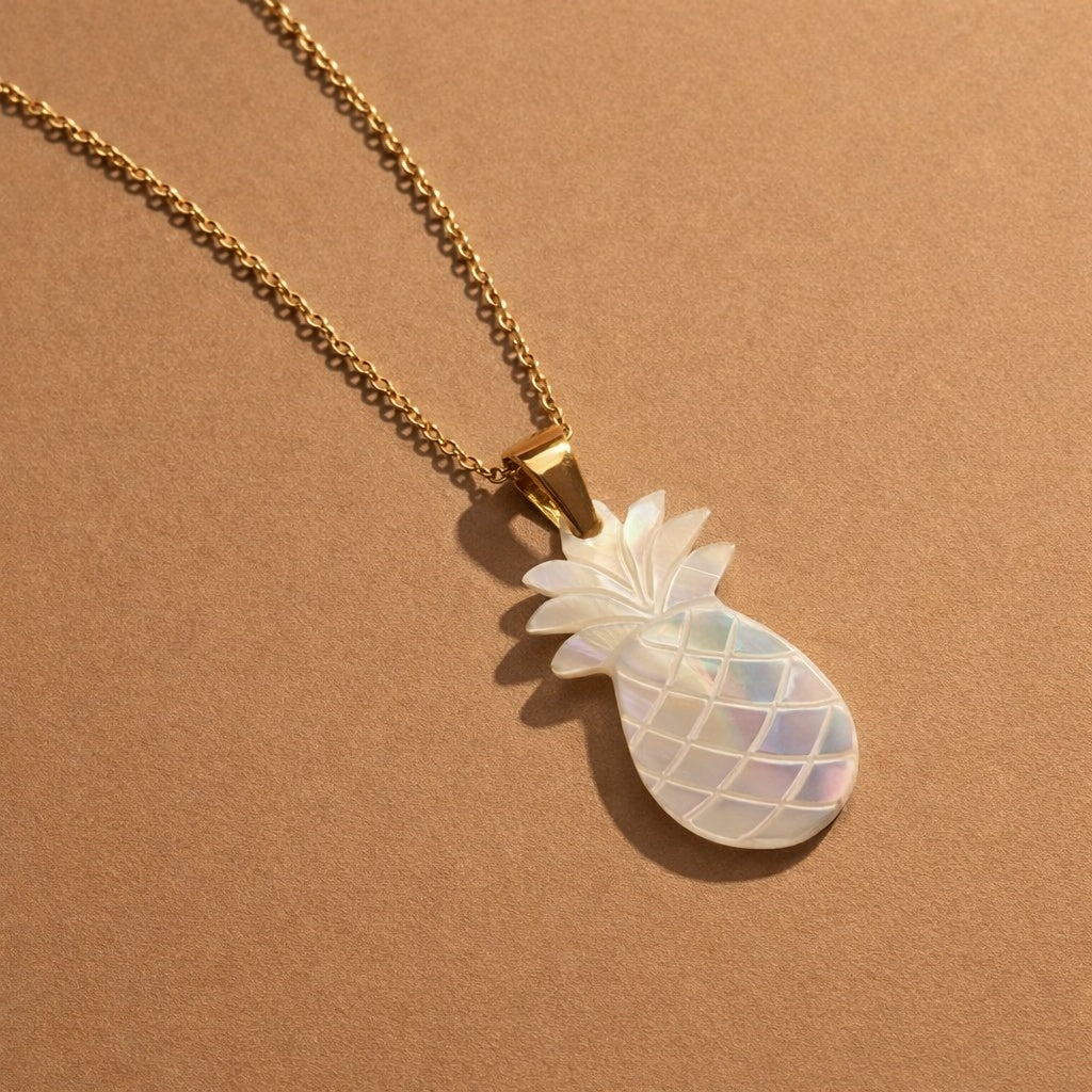 Collier - nacre ananas