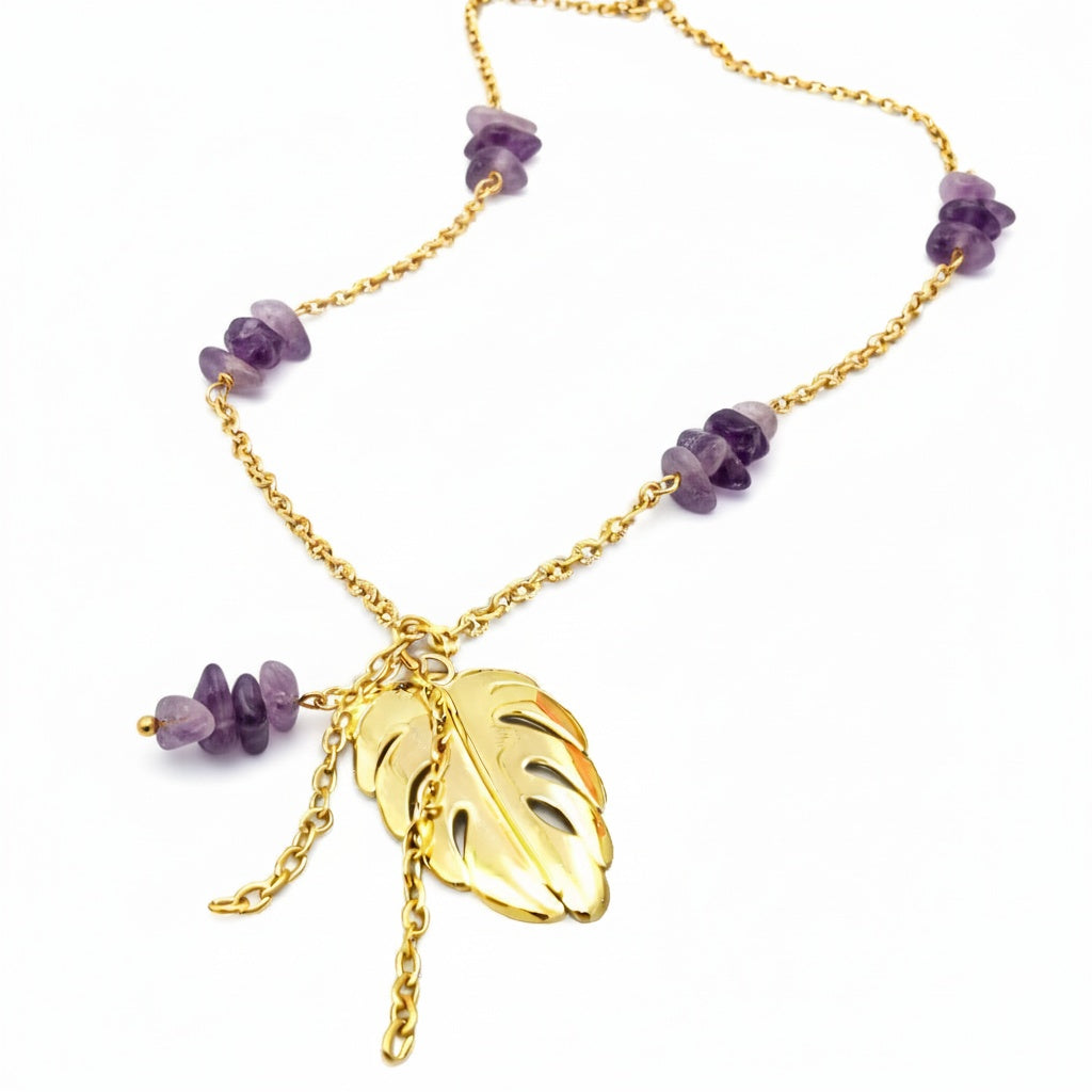Collier copeaux - Cilaos - Améthyste | Monstera