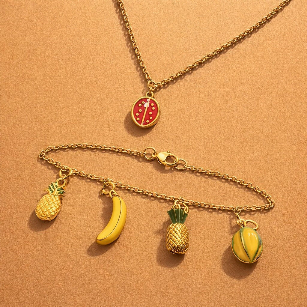 Parure - breloque fruit tropical