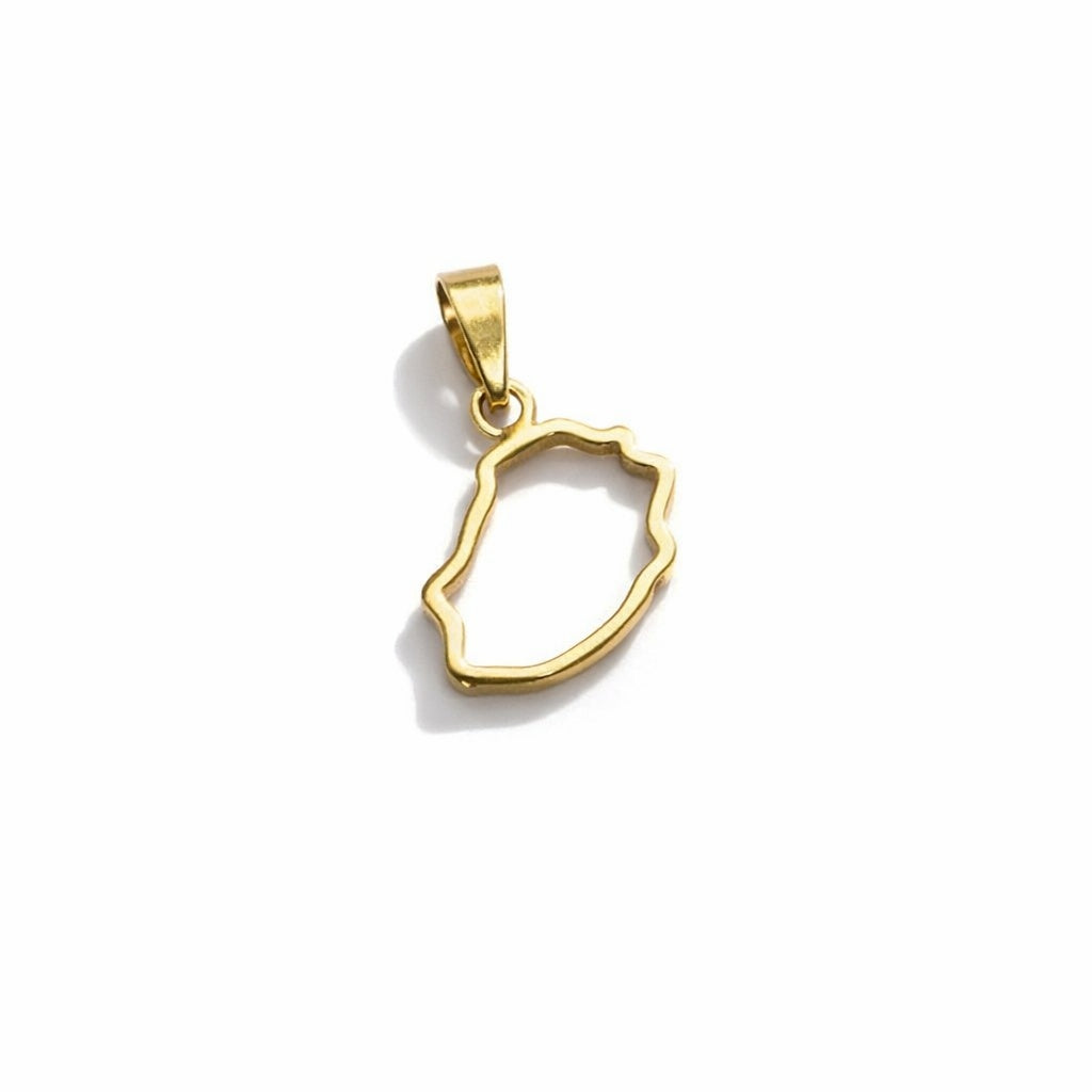 Pendentif carte de l'île de la réunion contour