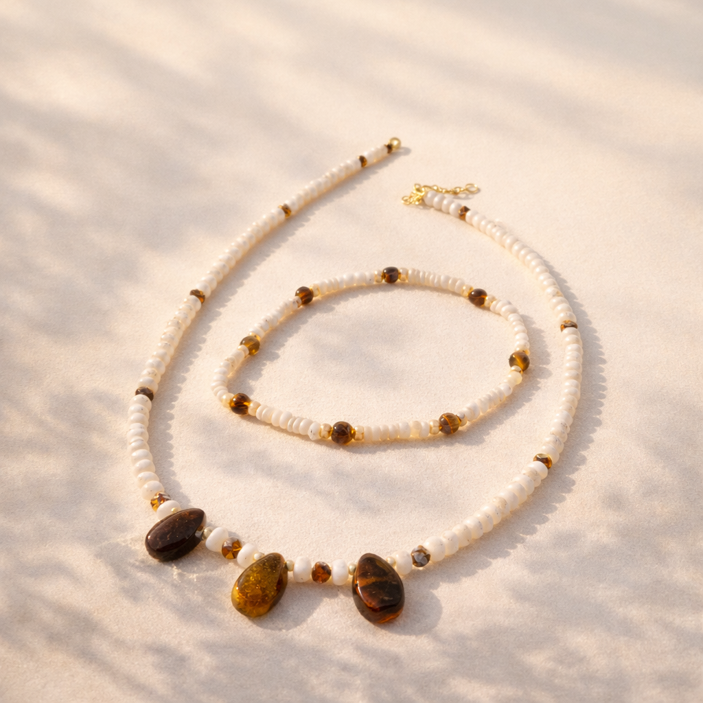 ZARLOR – Parure Trésor de perle - Lagon sacré